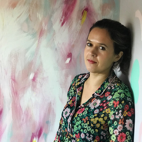 Anna Proctor at her London studio. Abstract contemporary painter, also sketches illustrative botanicals. Colour, movement and texture are central to my work. All work is original and there are selected Giclee prints of my work available. Commissions also.
