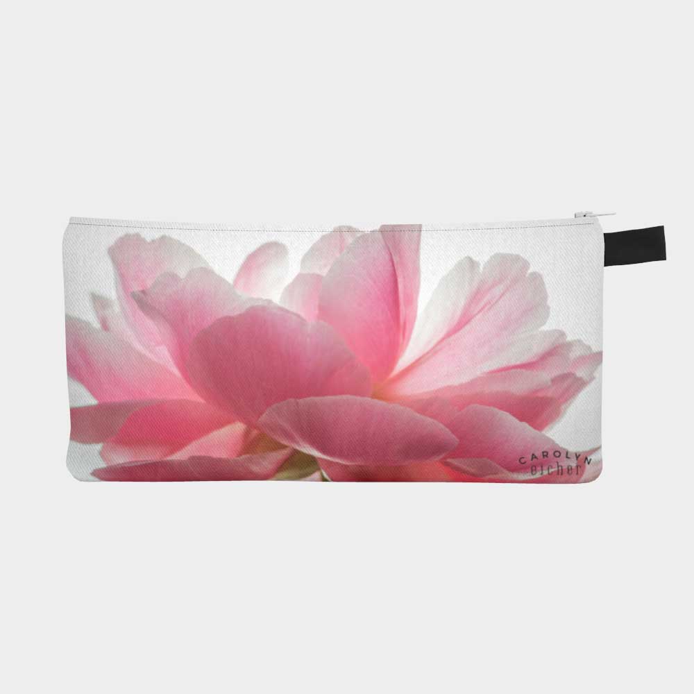 Lotus and Firefly Pattern Pencil Pouch - Screen Printed - Zipper Pouch