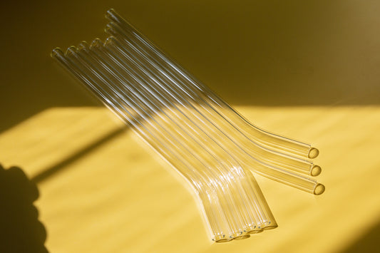 Clear Wide Straight Glass Straws