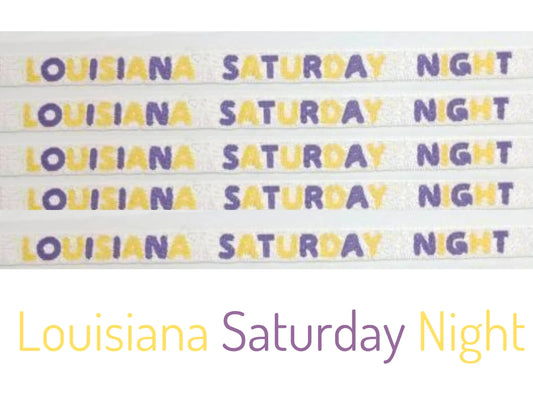 Shimmer and Shine Beaded Purse Strap, Geaux Tigers - Purple and Yellow
