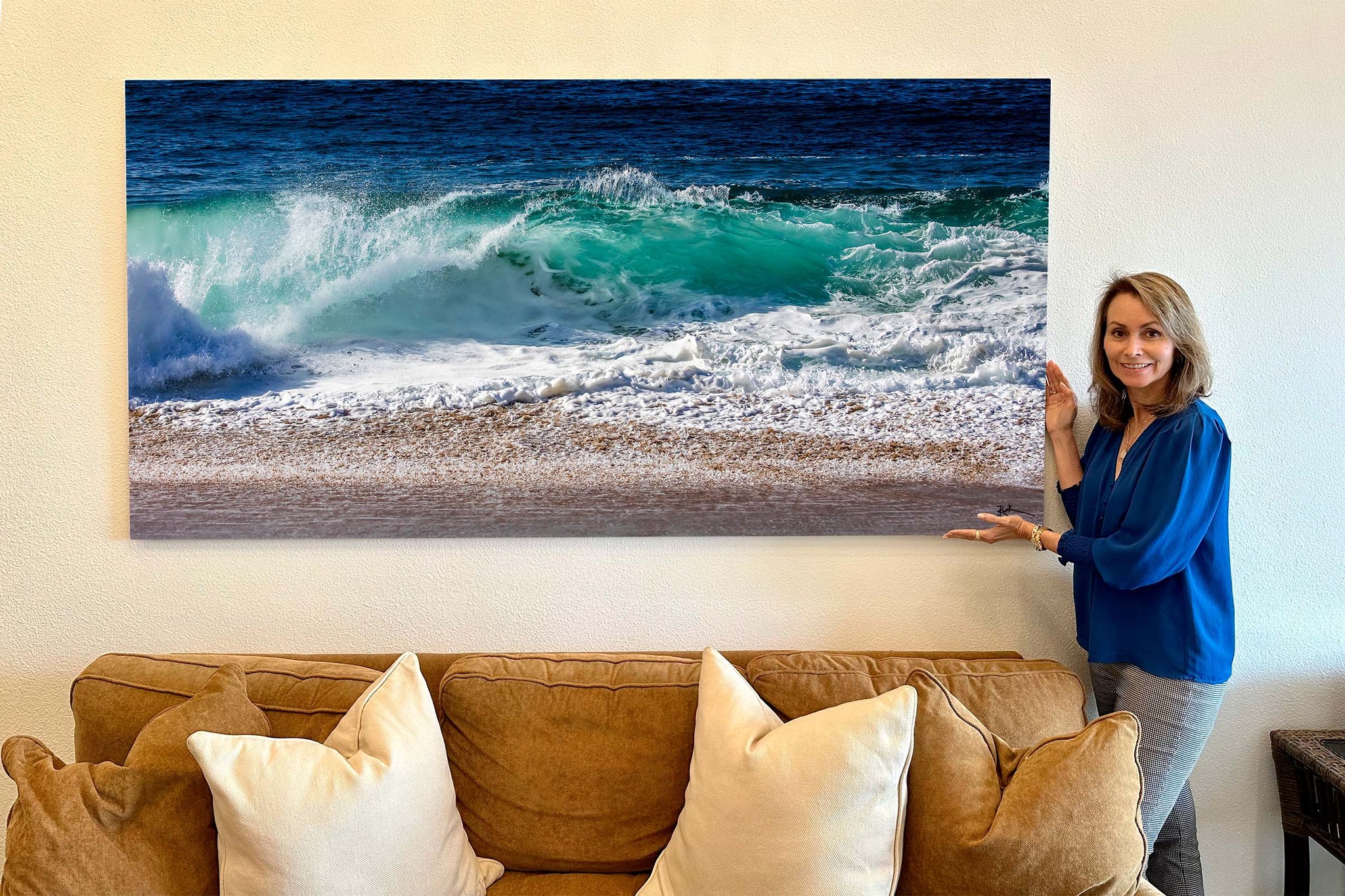 Breck's Wave Fine Art in Orlando, Florida — 7 ft Metal Canvas Coastal Fine Art