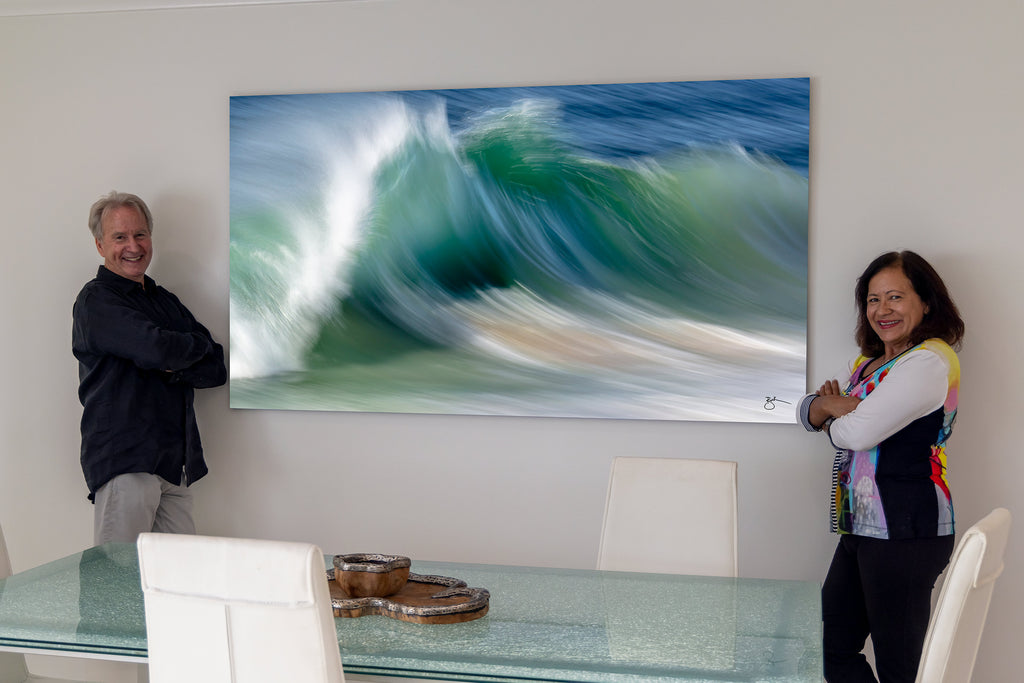 Smooth Peak Fine Art on 6 ft. Metal Canvas in Laguna Beach, CA