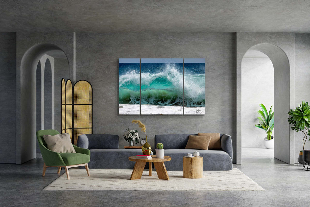 Sea Gem Triptych - 8 ft. x 64 in.