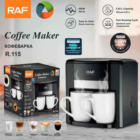 Electric Coffee Maker Double 0.6 Quarts Cup Turkish Coffee Machine – RAF  Appliances