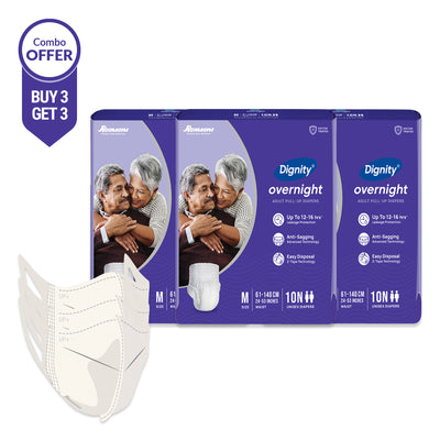 Adults Dignity Overnight Pull Up Adult Diapers, Size: M/L, 10 Pieces at Rs  560/pack in New Delhi