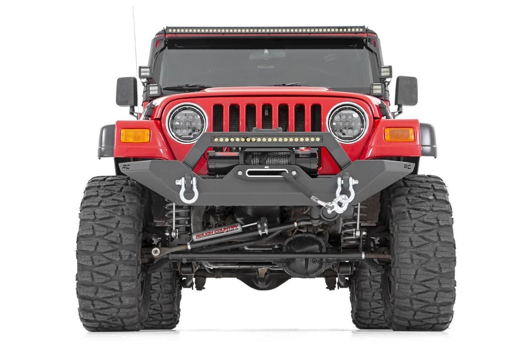 Jeep Full Width Front LED Winch Bumper 87-06 Wrangler YJ/TJ Rough Coun —  Vicious Offroad