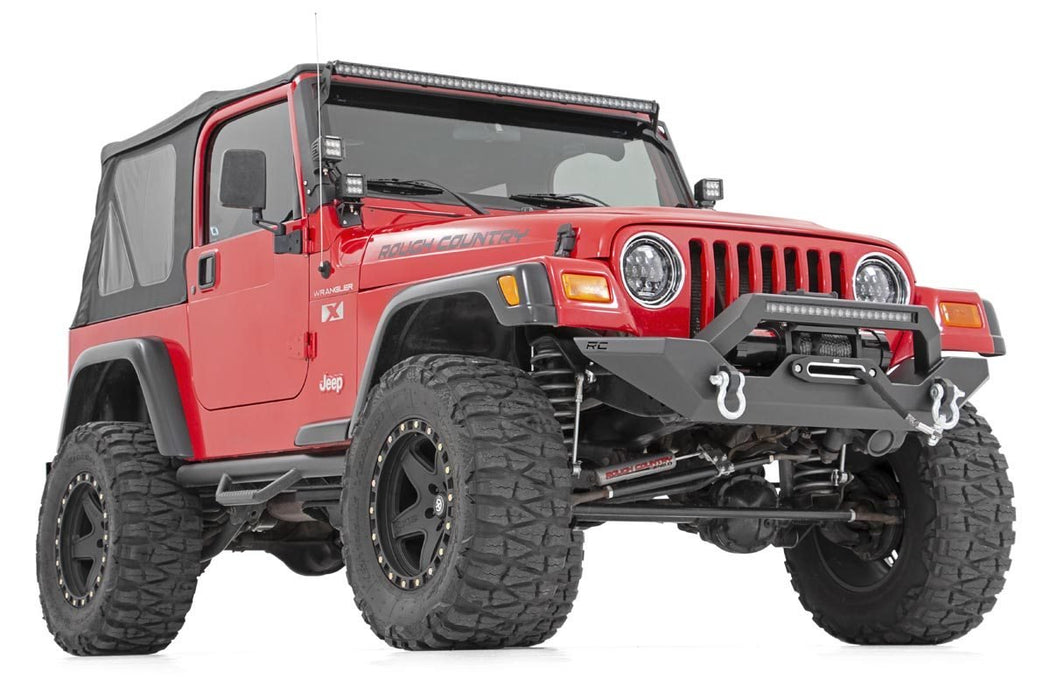 Jeep Full Width Front LED Winch Bumper 87-06 Wrangler YJ/TJ Rough Coun —  Vicious Offroad