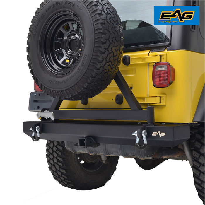 EAG Classic Rear Bumper with Tire Carrier and Hitch Receiver Fit for 8 —  Vicious Offroad