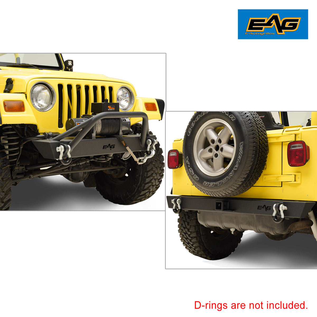 EAG Front Bumper and Rear Bumper Combo Black Textured Offroad Fit for —  Vicious Offroad