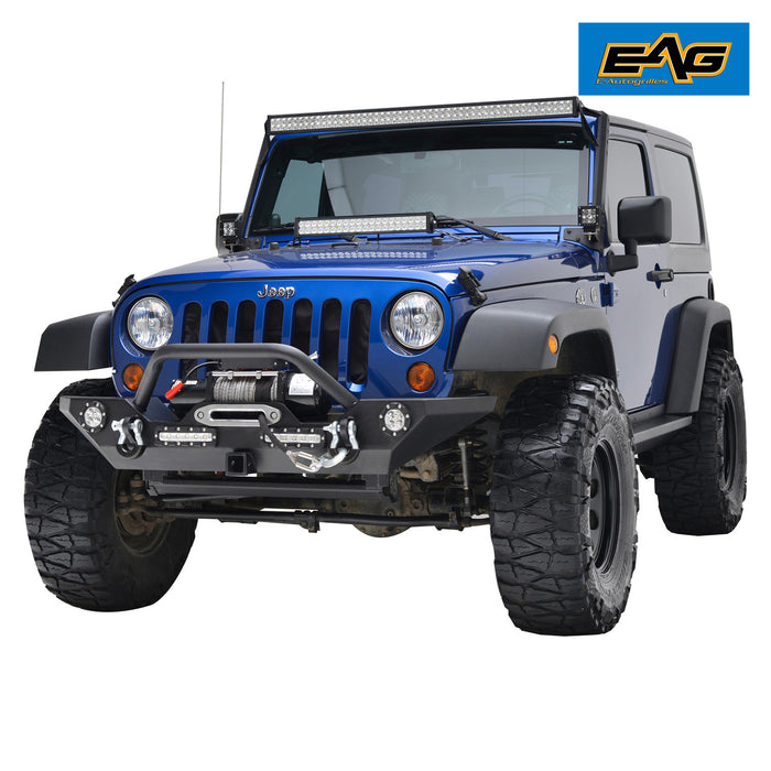 EAG Front Bumper with LED Light and Hitch Receiver Fit for 07-18 Jeep —  Vicious Offroad