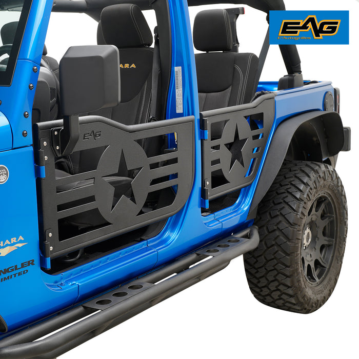 EAG Military Star Tubular 4 Door with Side View Mirror Fit for 07-18 W —  Vicious Offroad