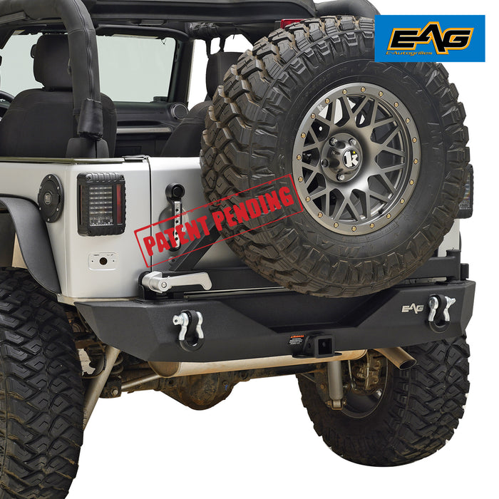 EAG Rear Bumper with Tire Carrier Fit for 07-18 Wrangler JK PN# JJKRB0 —  Vicious Offroad