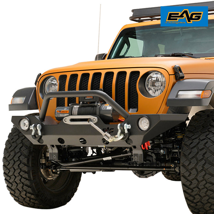 EAG Front Bumper Rock Crawler with Fog Light Housing and Winch Plate F —  Vicious Offroad