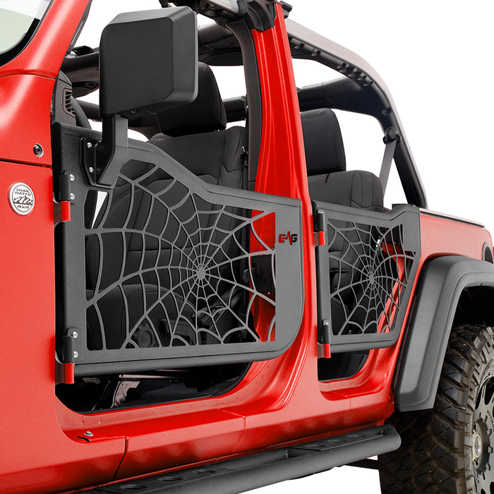 EAG Spyder Web Tubular Door with Side View Mirror Fit for 2018-2022 Wr —  Vicious Offroad
