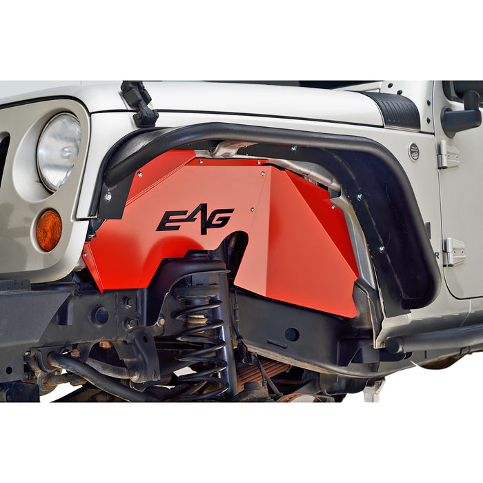 EAG JK Front and Rear Inner Fender Liners Kit Sheet Metal Red 6PCS wit —  Vicious Offroad