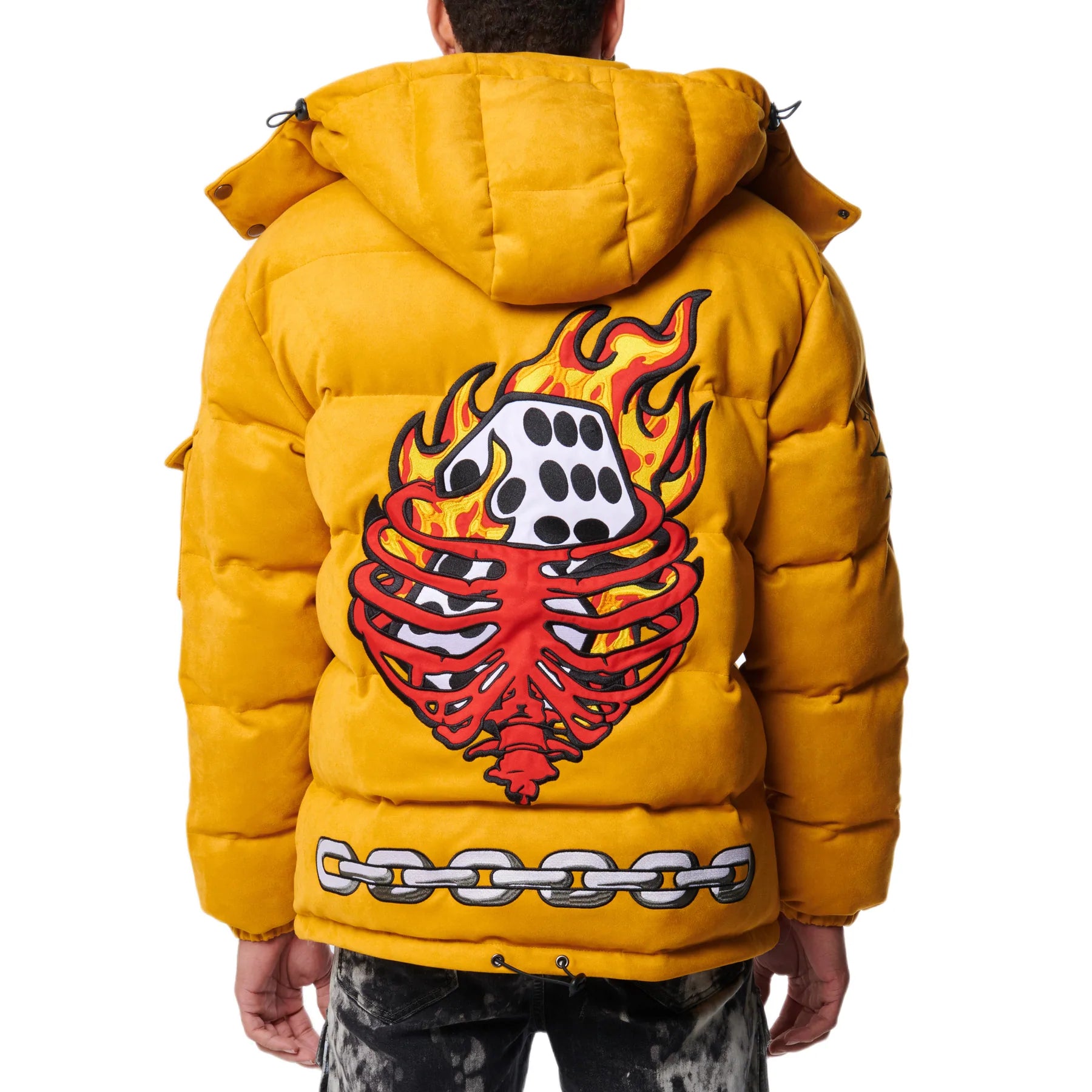 SUGARHILL ALL IS LOST SUEDE PUFFER (MUSTARD)