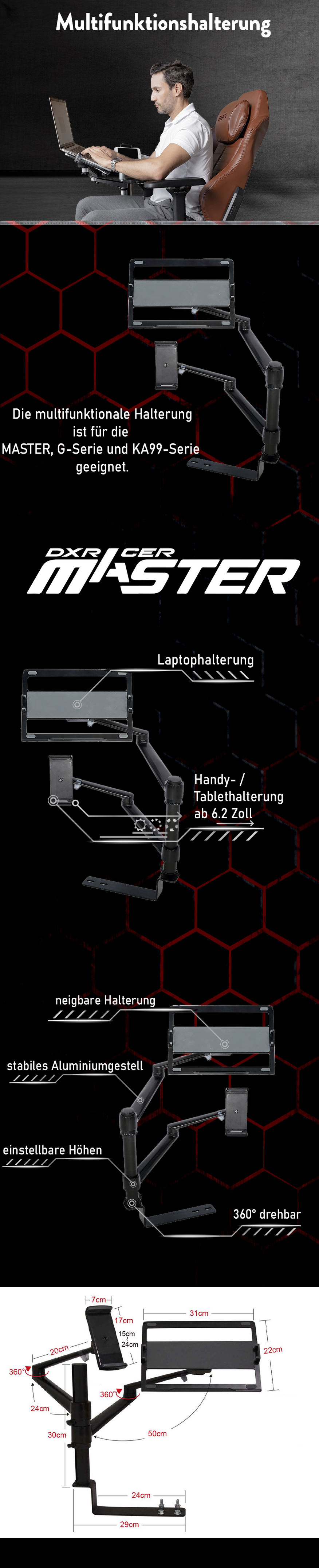 Beschreibung Multifunktionshalterung Stuhl Zubehör