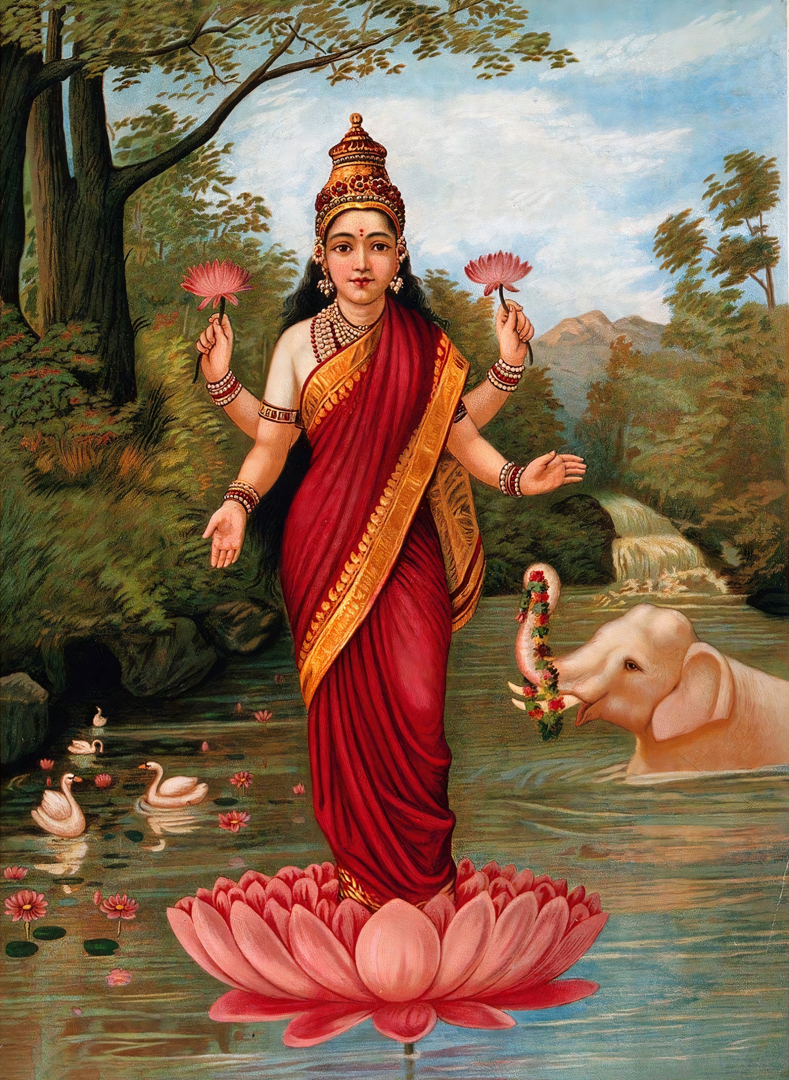 Lakshmi Devi Painting by Sampa Das  Saatchi Art