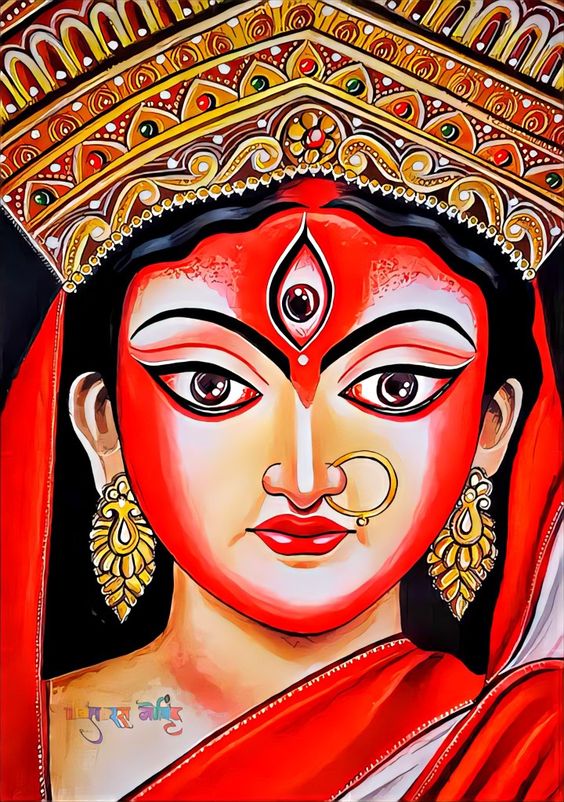 Pencil Sketch of Maa Durga | DesiPainters.com