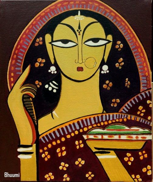 Jamini Roy Painting Projects :: Photos, videos, logos, illustrations and  branding :: Behance