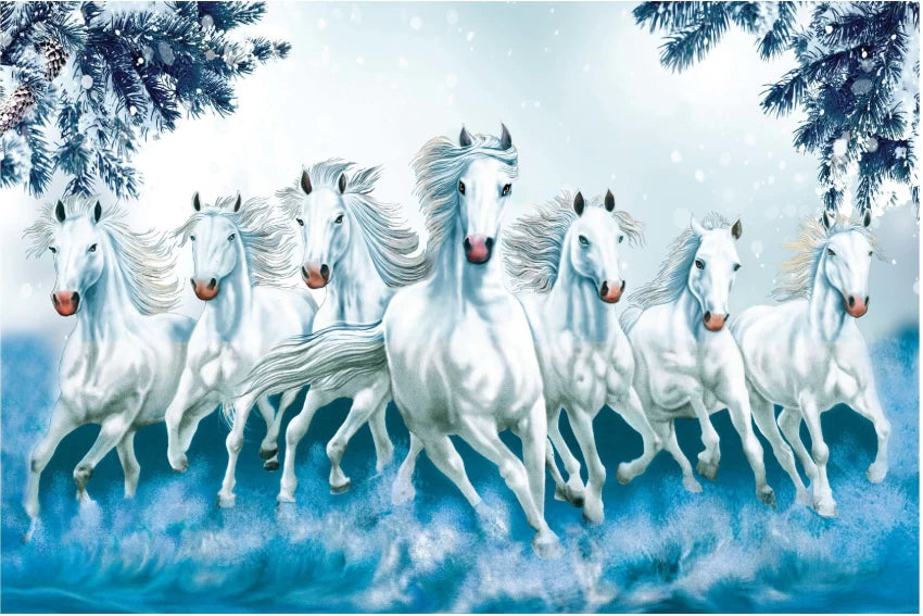 seven running horses wallpaper