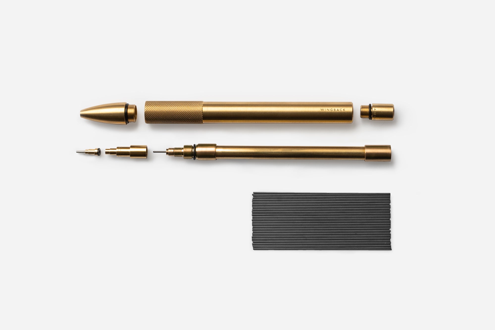 Personalised brass Mechanical Pencil by Wingback