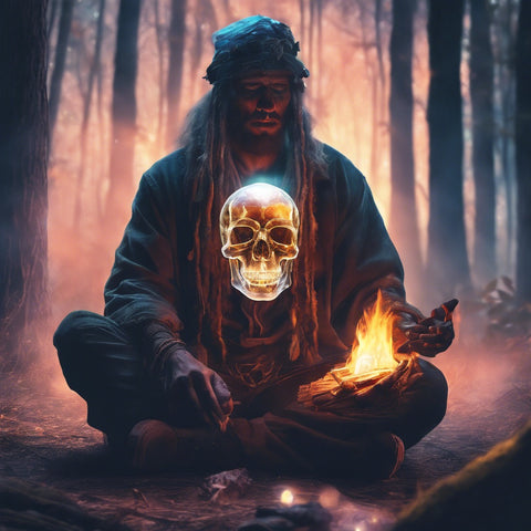 Méditer avec un crâne de cristal- Connexion akashique | obsidian dragons