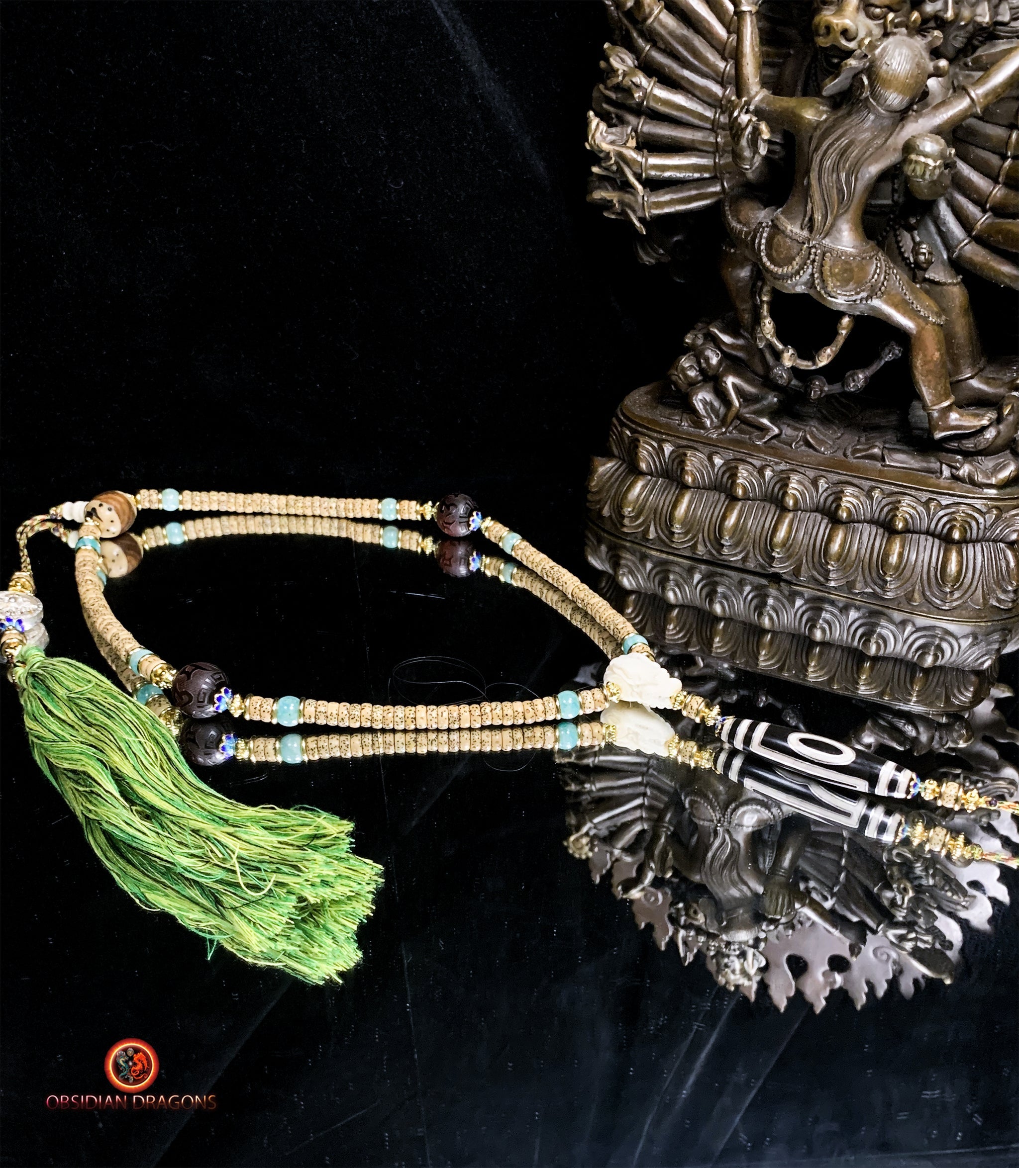 Tout savoir sur le mala - chapelet bouddhiste | obsidian dragons