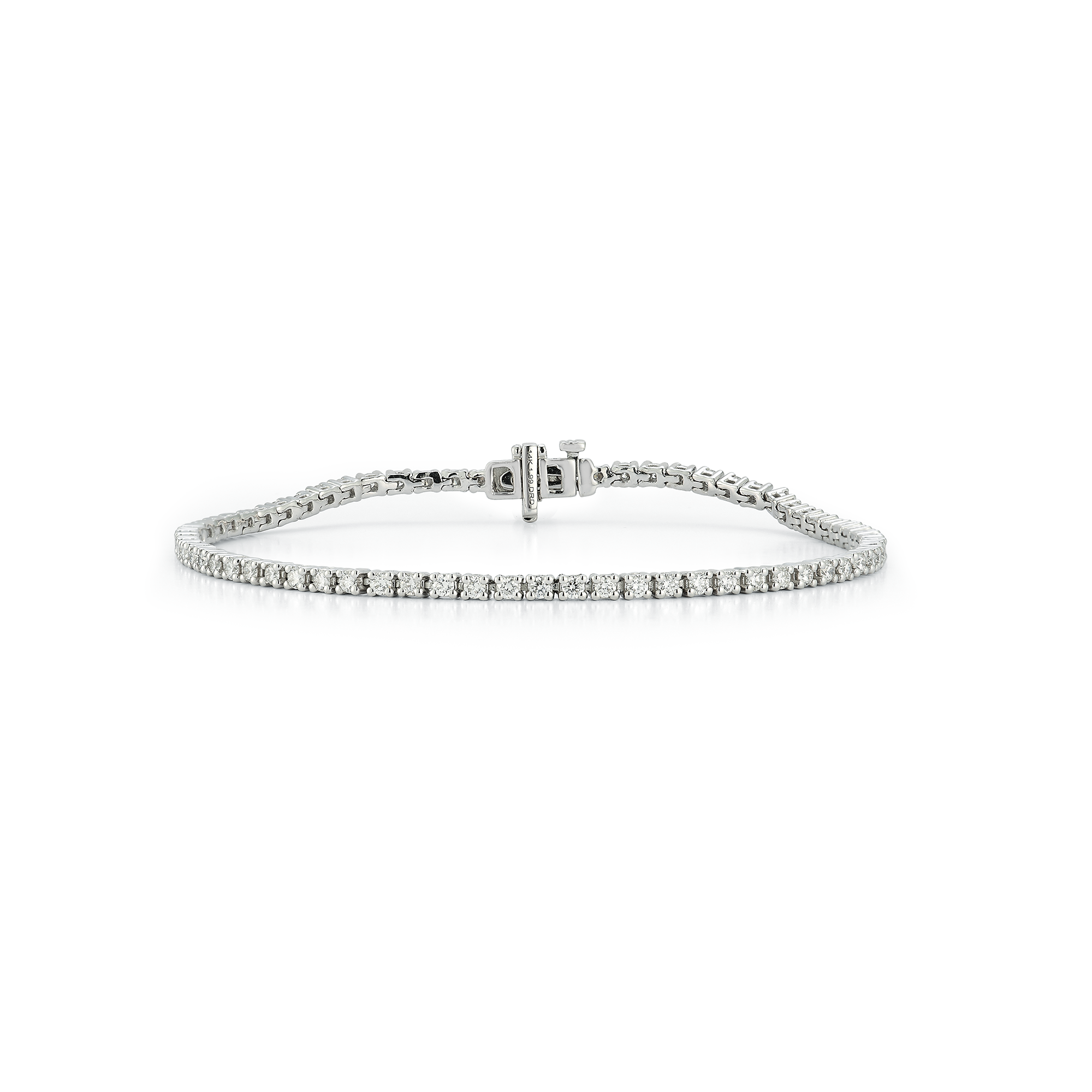 White Gold-1^Diamond Tennis Bracelet: DRD 2.00 Ct. Total Weight Tennis Bracelet in White Gold