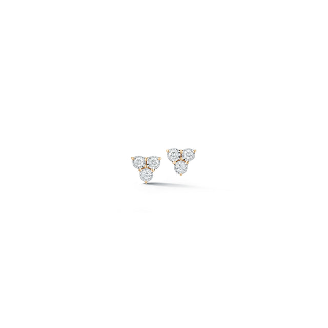 Yellow Gold-1^Designer Stud Earrings: Ava Bea Trio Stud in Yellow Gold Thumbnail-only