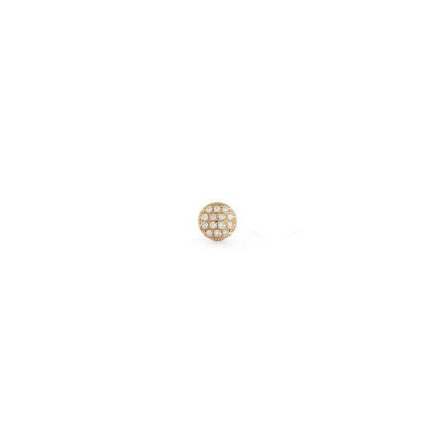 Yellow Gold-1^Single Stud Earrings: Lauren Joy Single Mini Disc Stud in Yellow Gold Thumbnail-only