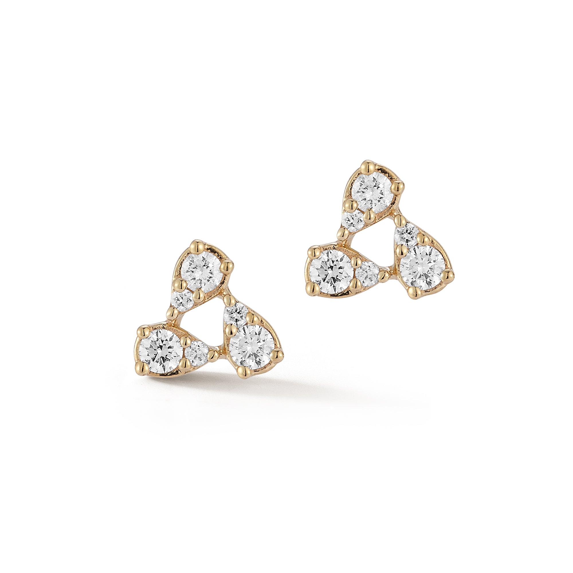 Shop Dana Rebecca Designs Sophia Ryan Teardrop Cluster Studs In Yellow Gold