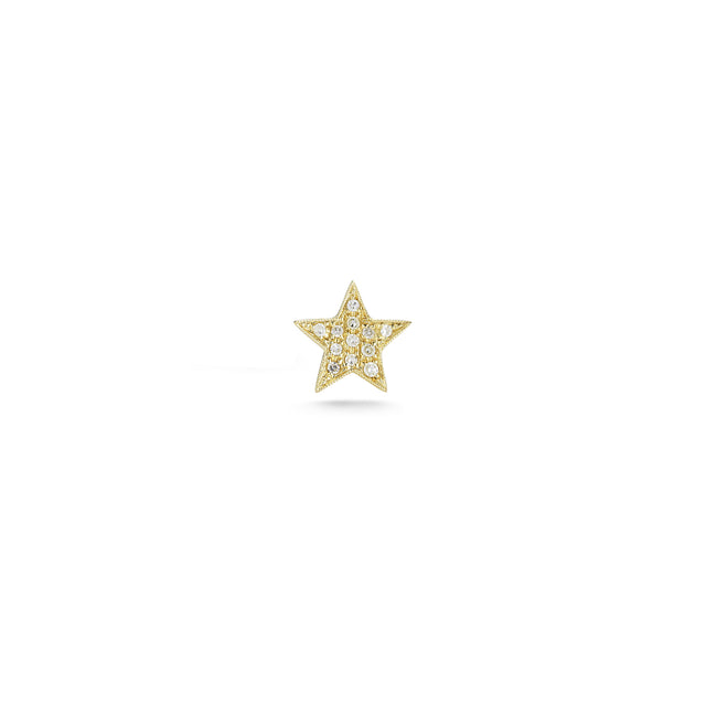 Yellow Gold-1^Single Stud Earrings: Julianne Himiko Single Star Stud in Yellow Gold Thumbnail-only