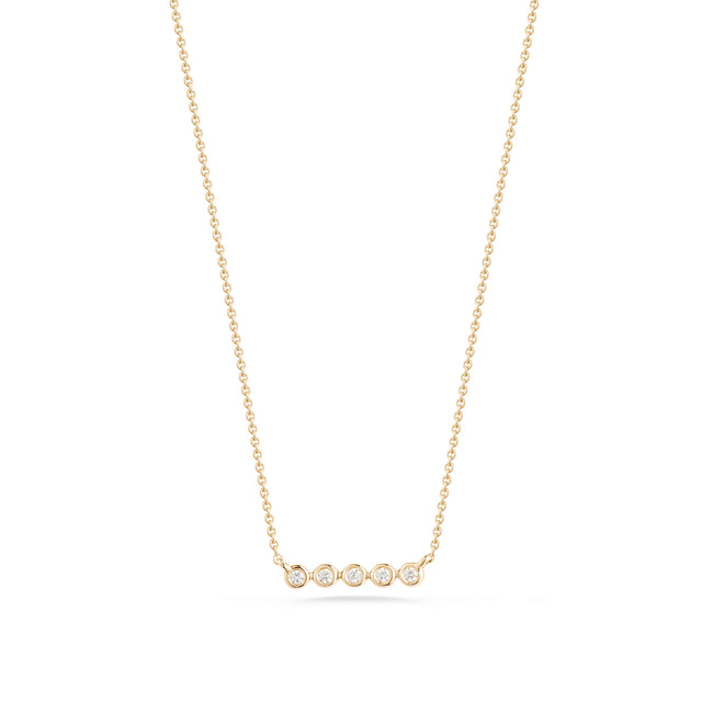 Yellow Gold-1^Diamond Bar Necklaces: Lulu Jack Mini Bezel Bar Necklace in Yellow Gold Thumbnail-only