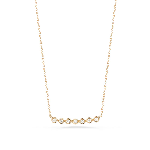 Yellow Gold-1^Diamond Bar Necklaces: Lulu Jack Bezel Bar Diamond Necklace in Yellow Gold Thumbnail-only