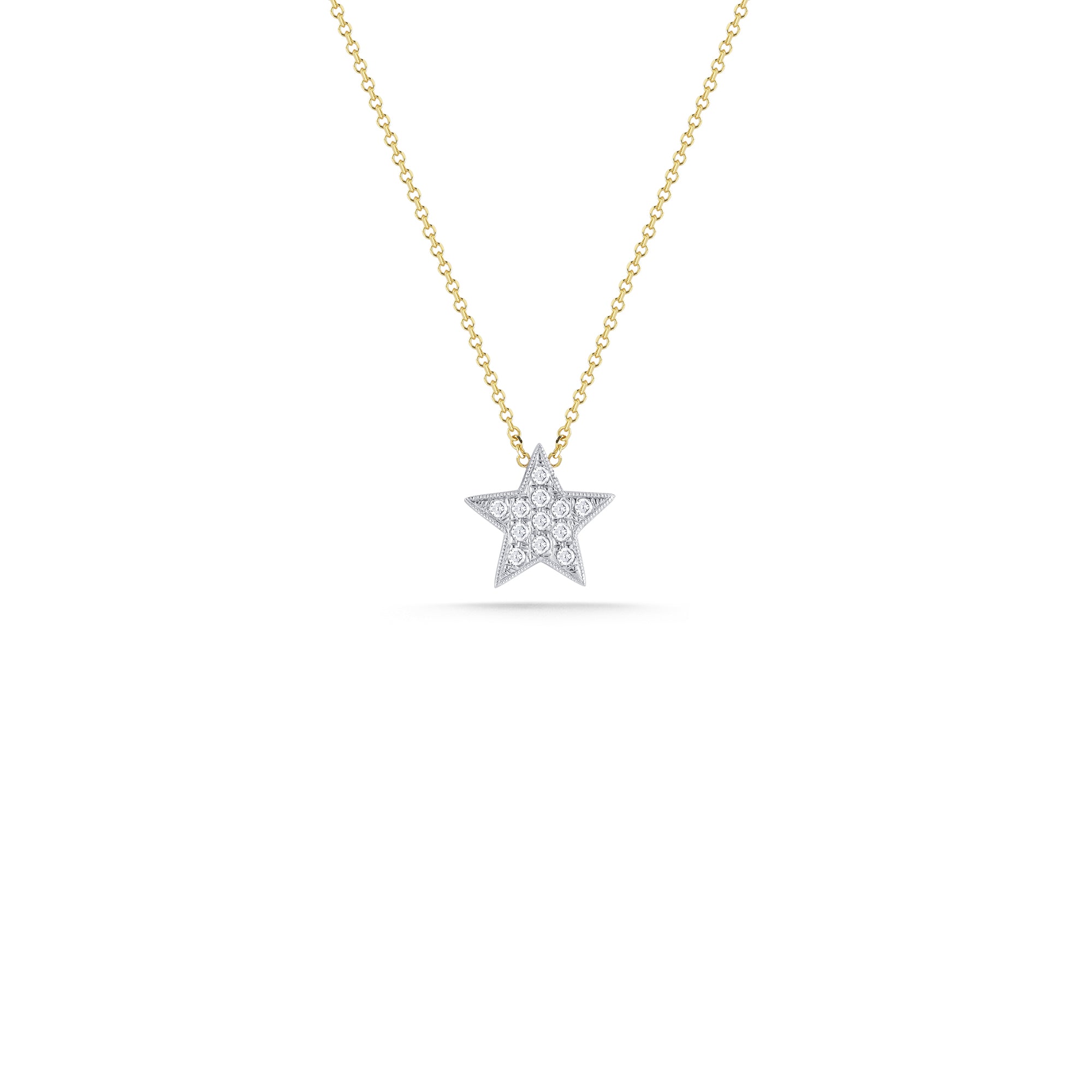 Yellow Gold-1^Diamond Pendant Necklaces: Julianne Himiko Diamond Star Necklace 14K Yellow Gold