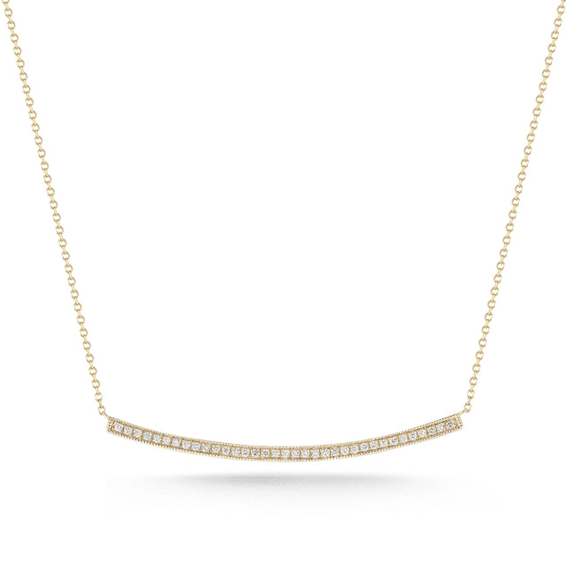 Yellow Gold-1^Diamond Bar Necklaces: Sylvie Rose 14K Yellow Gold & Diamond Long Bar Necklace Thumbnail-only