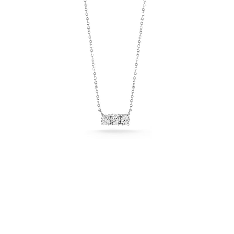 White Gold-1^Diamond Bar Necklaces: Ava Bea Bar Necklace in White Gold