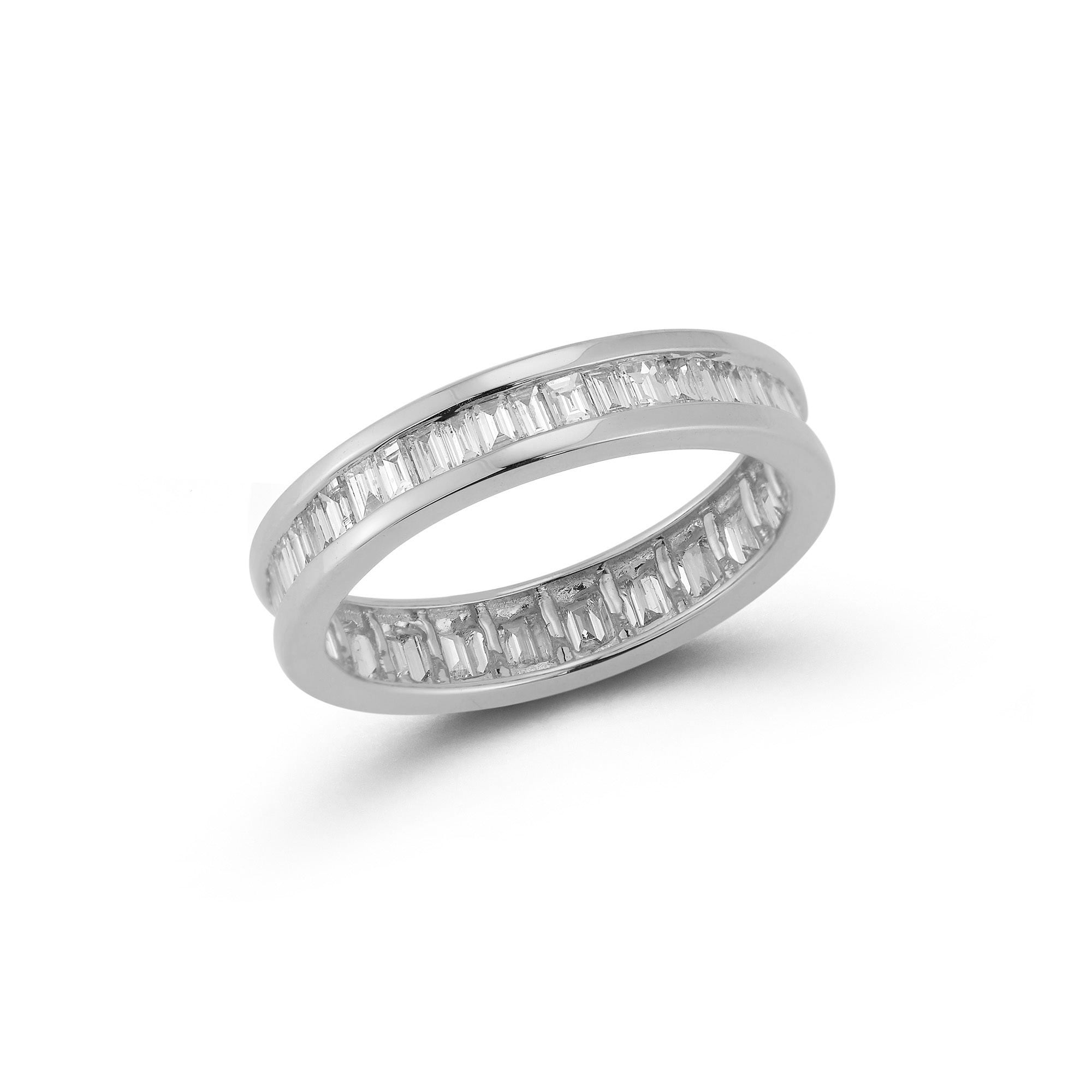 State Property Baguette Diamond Half Eternity Band