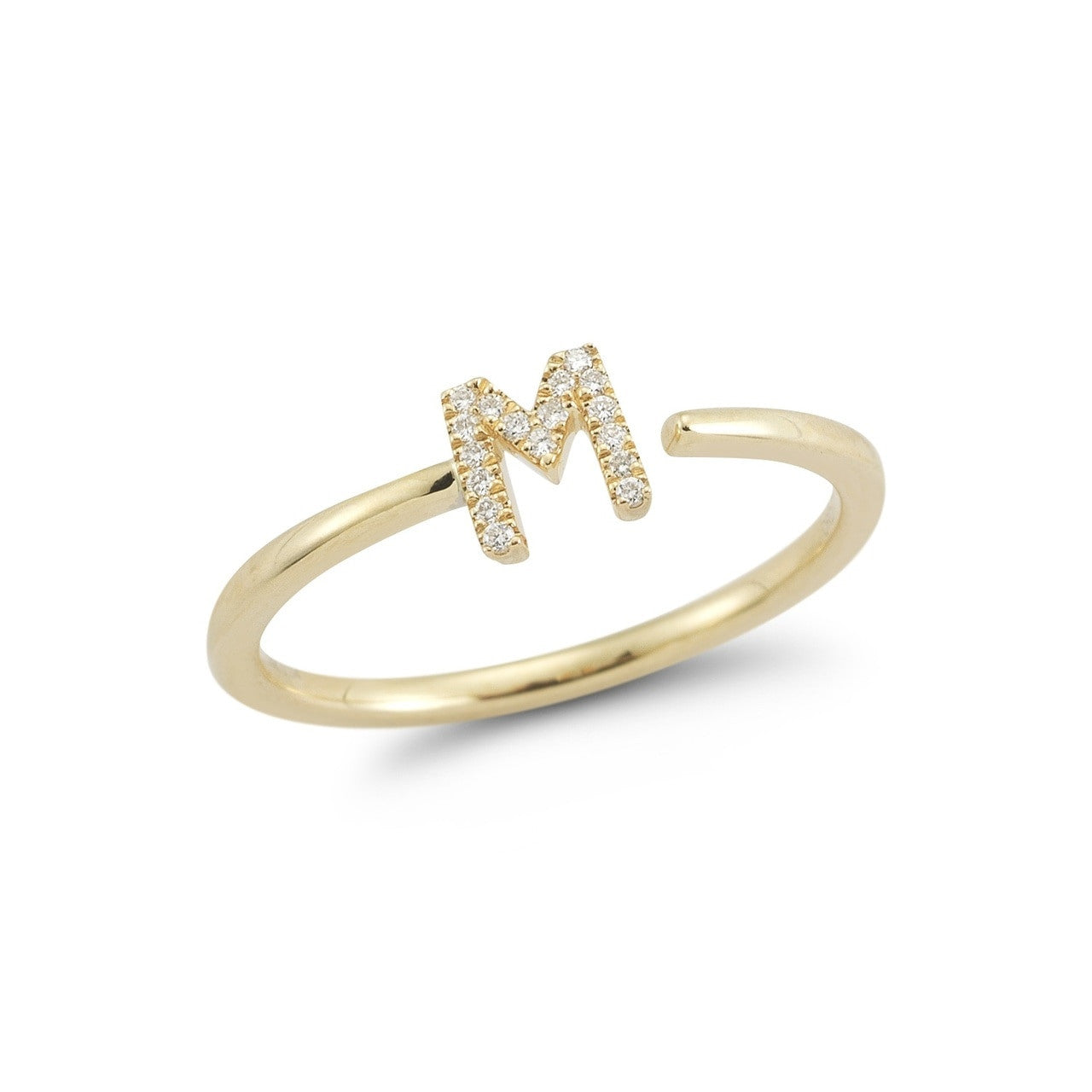 Gold and Diamond Initial Rings | Letter Rings | Dana Rebecca