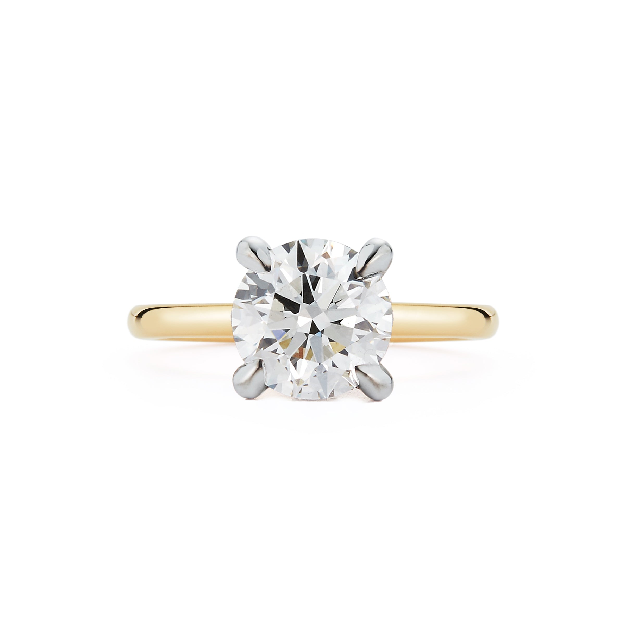 Diamond Engagement Rings: Halo Pavé Cathedral Engagement Ring with