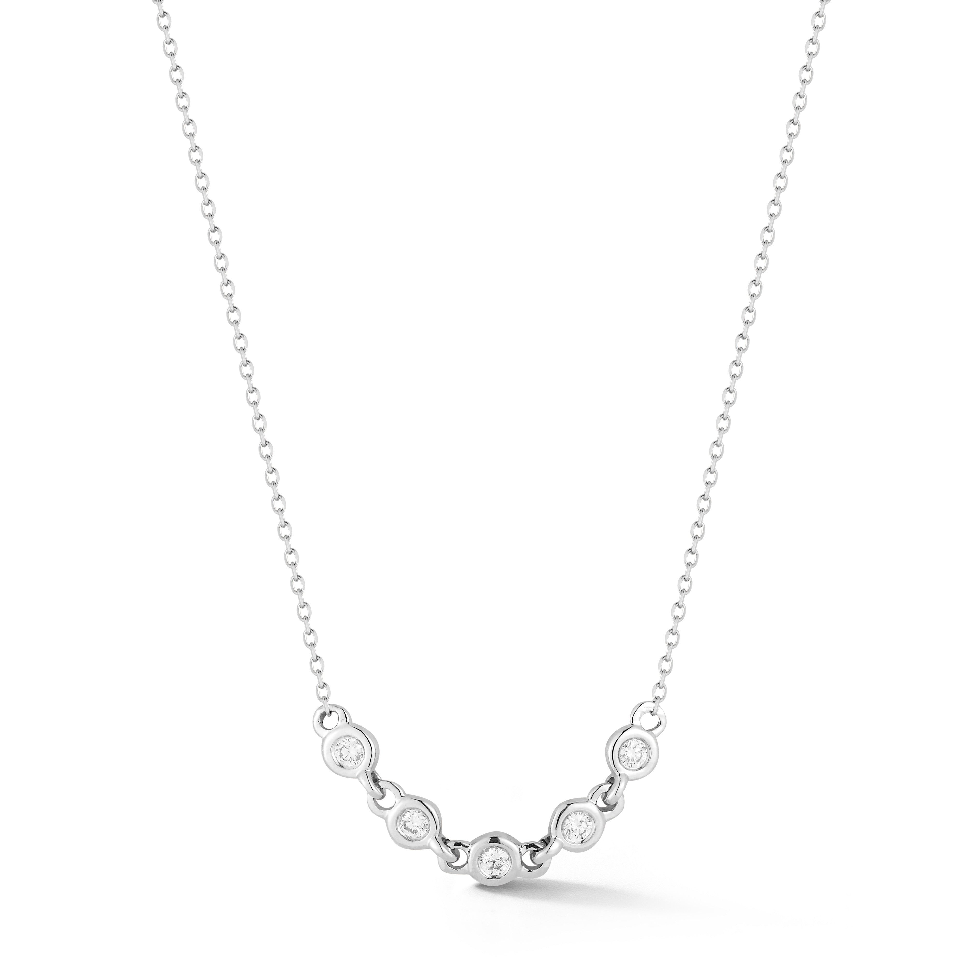 DANA REBECCA DESIGNS LULU JACK CURVE BEZEL STATION NECKLACE