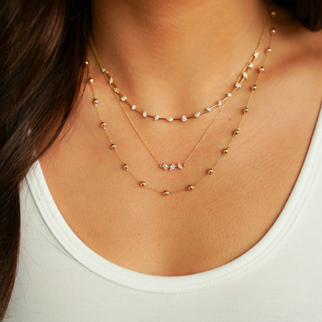 Multishape Diamond Circle of life necklace | Brilat