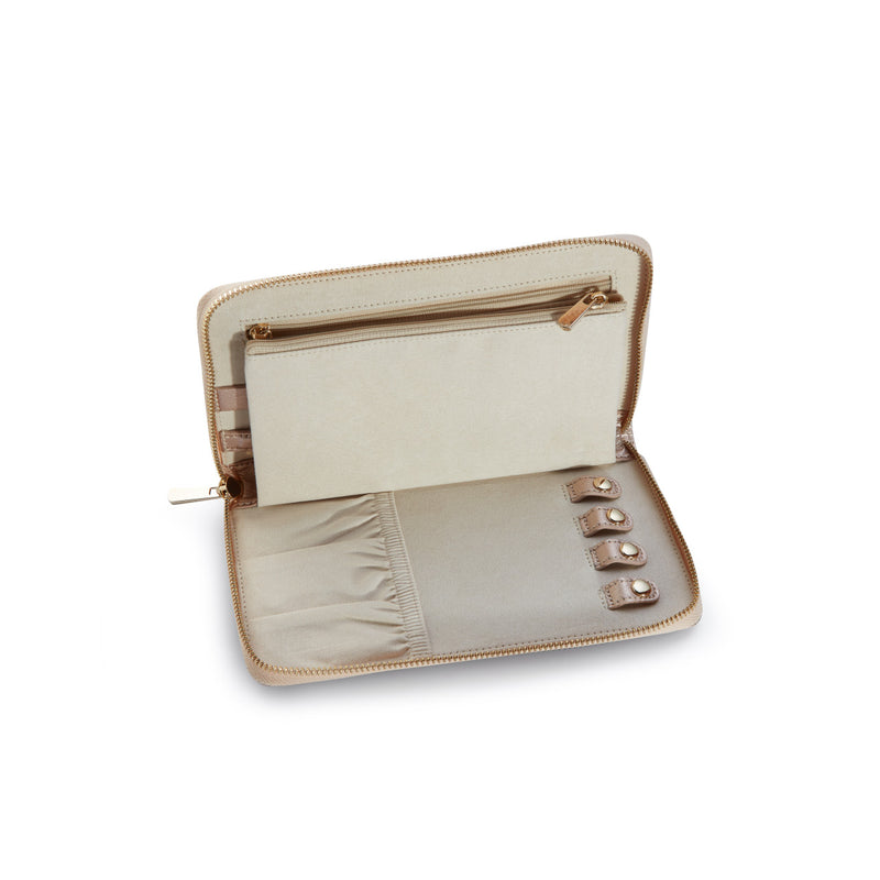 Small Travel Jewelry Case in Rose Gold