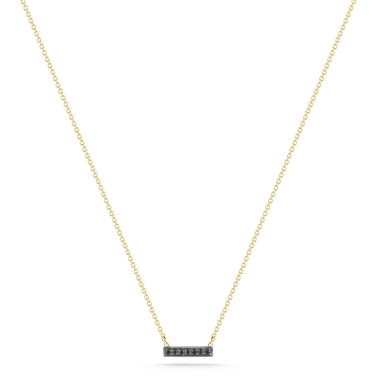 black diamond bar necklace