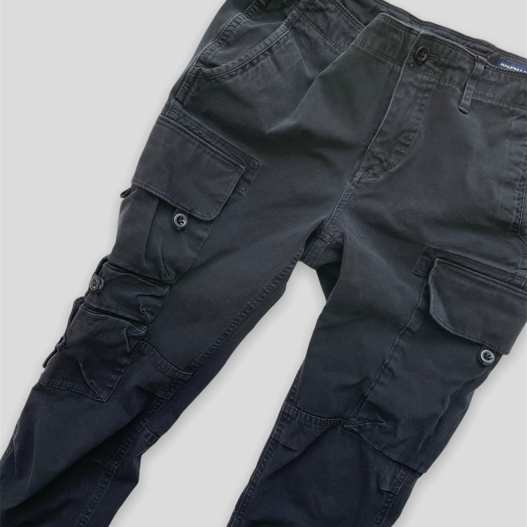 Black Ralph Lauren Low Rise Cargo Pants - Medium/W31 – Zoehify