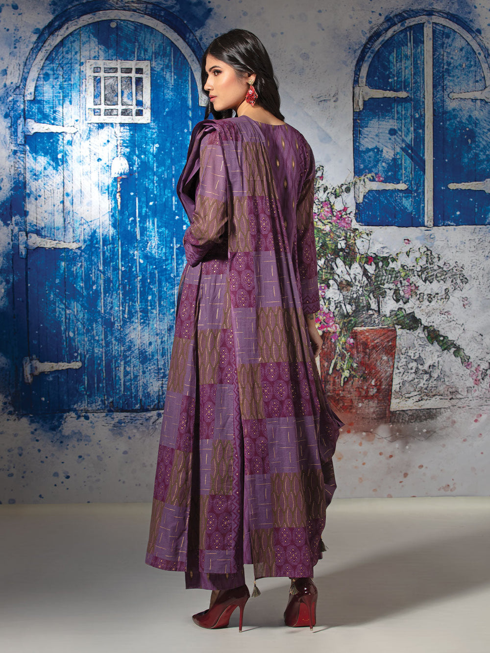 Bandhani Printed Anarkali Kurta Set I Dressline – Dressline Fashion