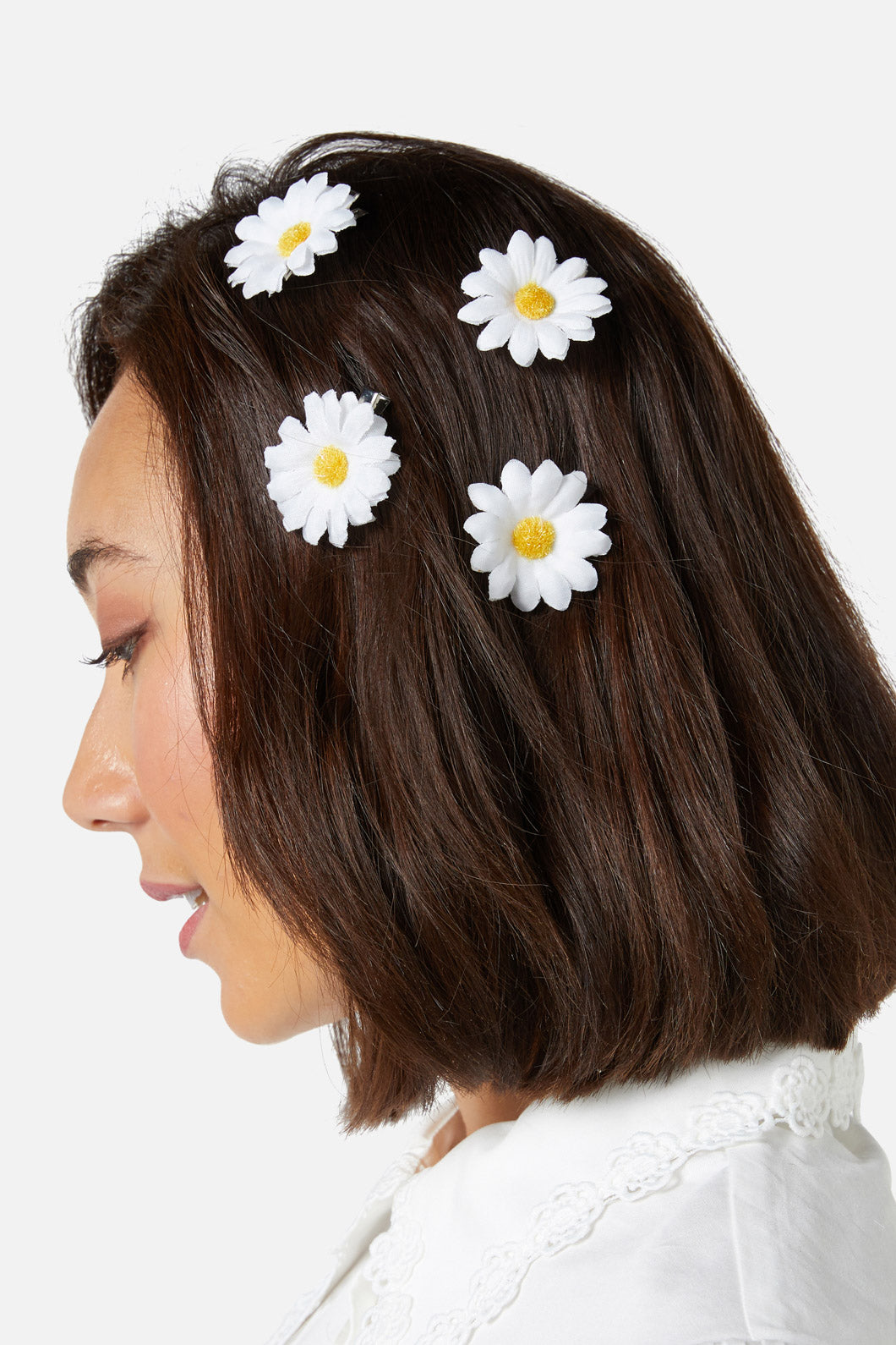 Small Daisies Hair Clip Set