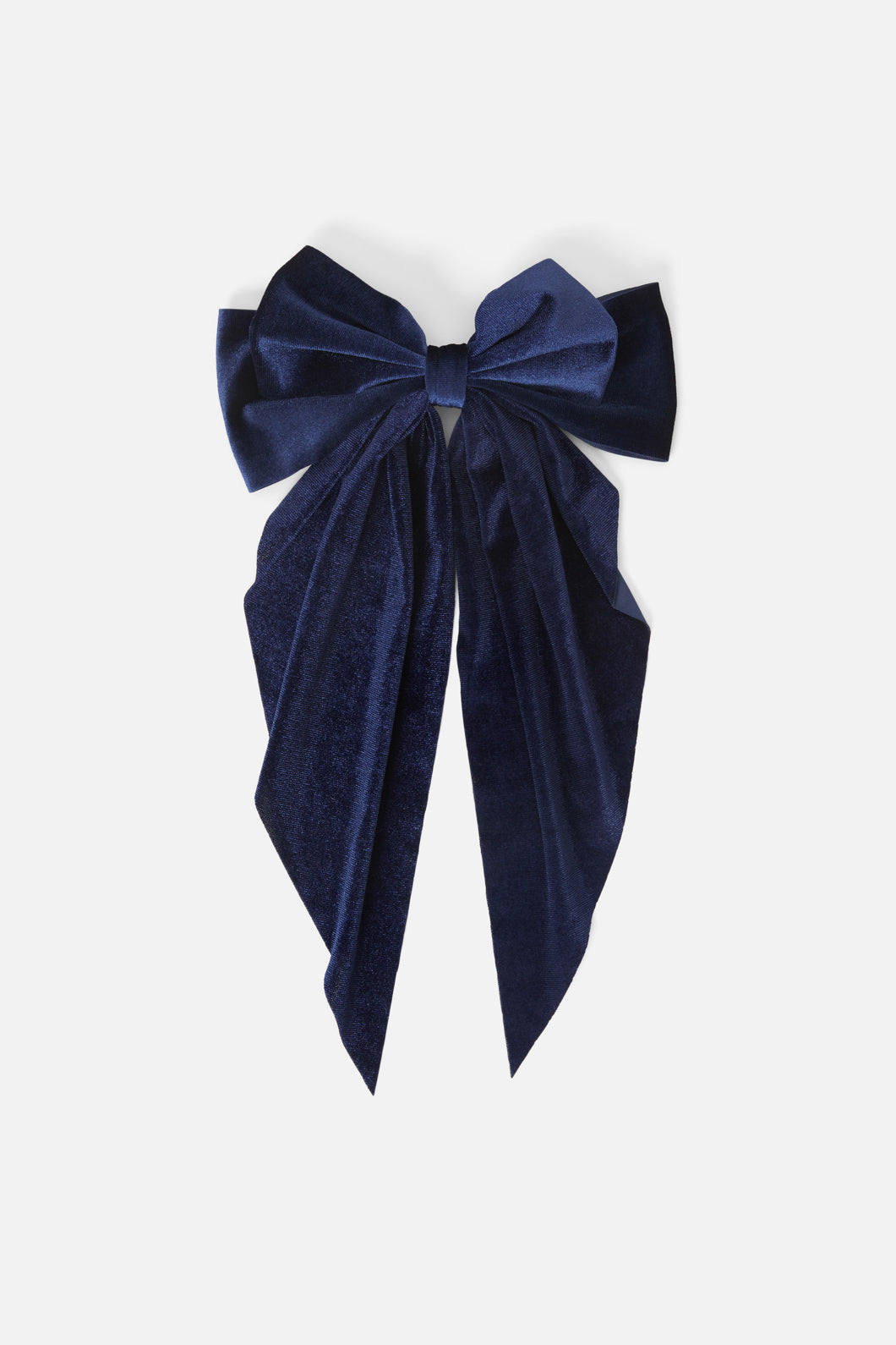 Long Velvet Bow Clip