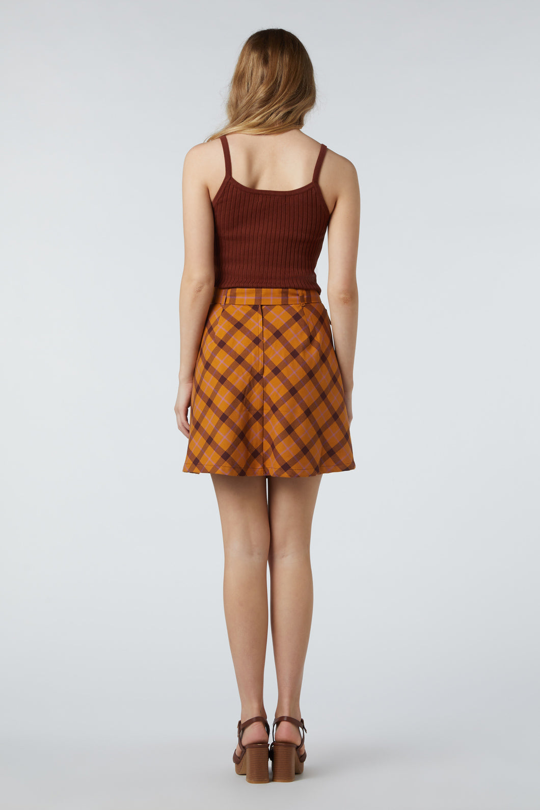 Claudia Check Skirt